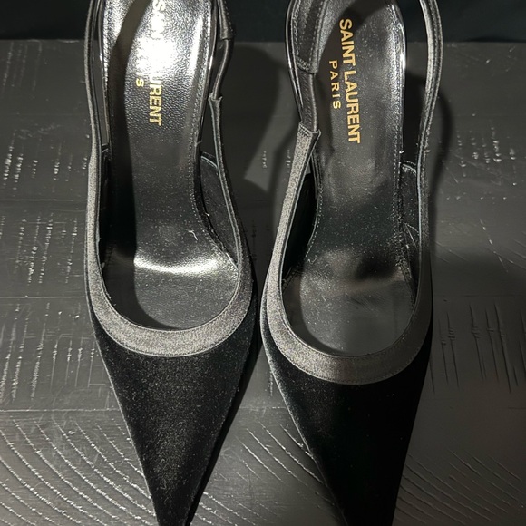 Saint Laurent Black Stiletto Heels - Picture 1 of 3